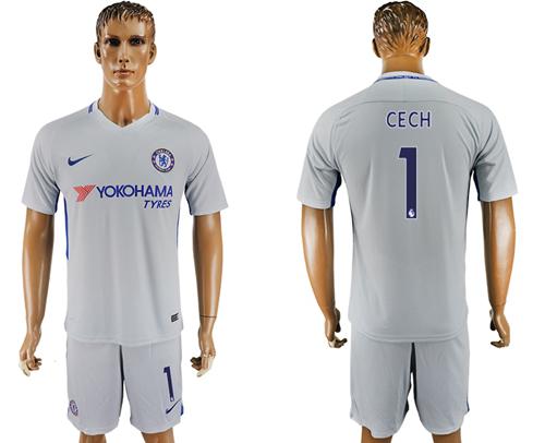 Chelsea #1 Cech Sec Away Soccer Club Jersey - Click Image to Close